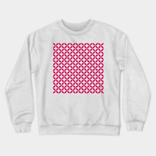 Retro Circles and Diamonds Red 3 Crewneck Sweatshirt